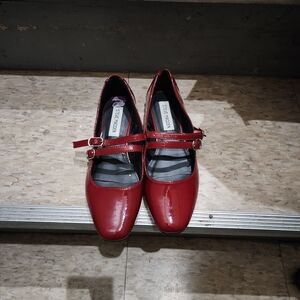 Steve Madden Glossy Red Mary Jane Flats